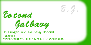 botond galbavy business card